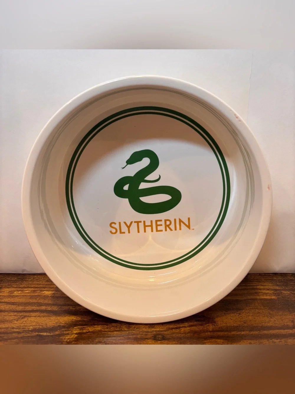 Harry Potter Slytherin Bowl Ceramic Pet Bowl for Dogs & Cats